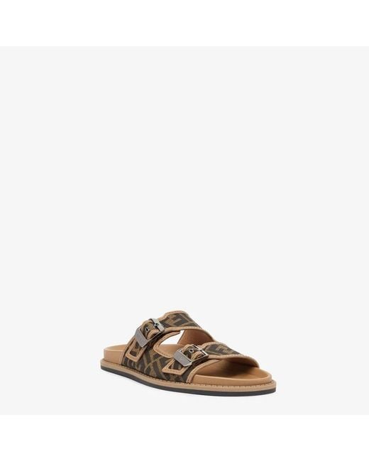 Fendi Brown Sliders for men