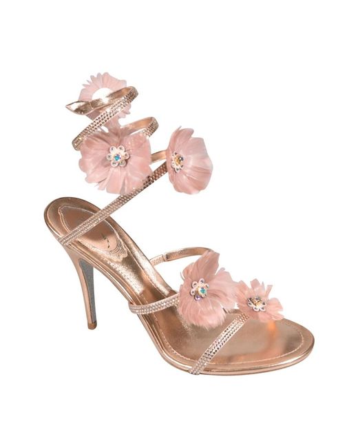 Rene Caovilla Pink High Heel Sandals