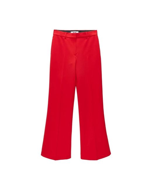 Pantalones De Algodón Informales, Mujer, Talla MSGM de color Red