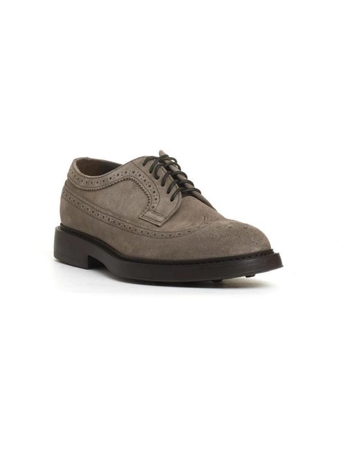 Doucal's Brown Laced Shoes for men