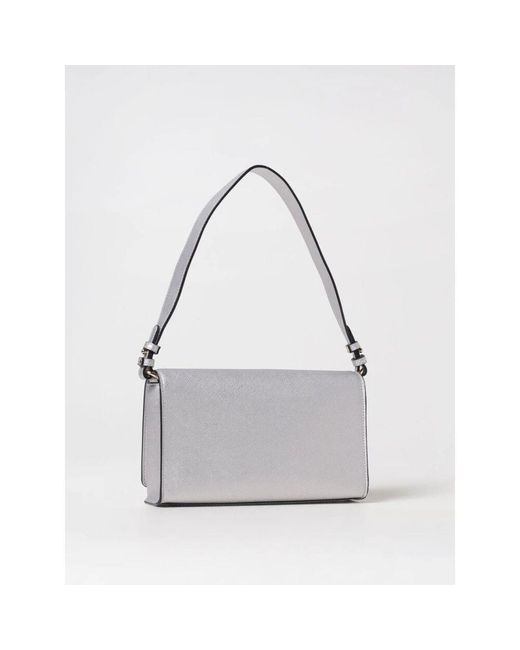 Liu Jo Gray Metallic Finish Crossbody Schultertasche