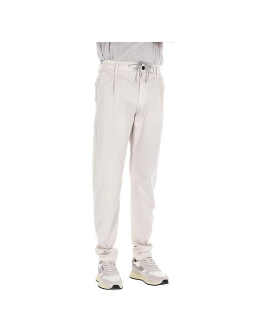 Eleventy Natural Slim-Fit Trousers for men