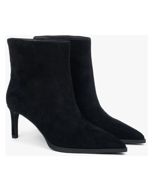 ESTRO Black Heeled Boots