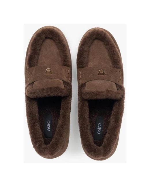 ESTRO Brown Loafers