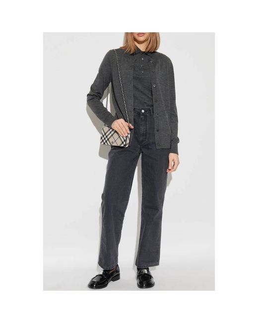 Burberry Truien & Vesten ,Grijs ,Wol Wollen Cardigan in het Gray