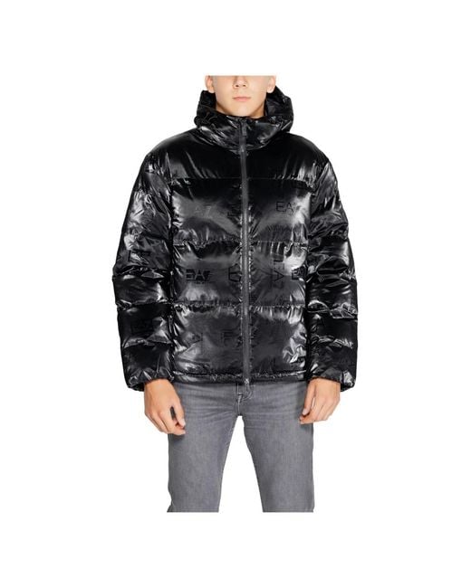 EA7 Black Winter Jackets for men
