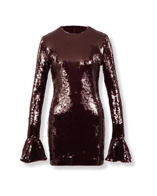 ROTATE BIRGER CHRISTENSEN Sequin Mini Dress in het Brown