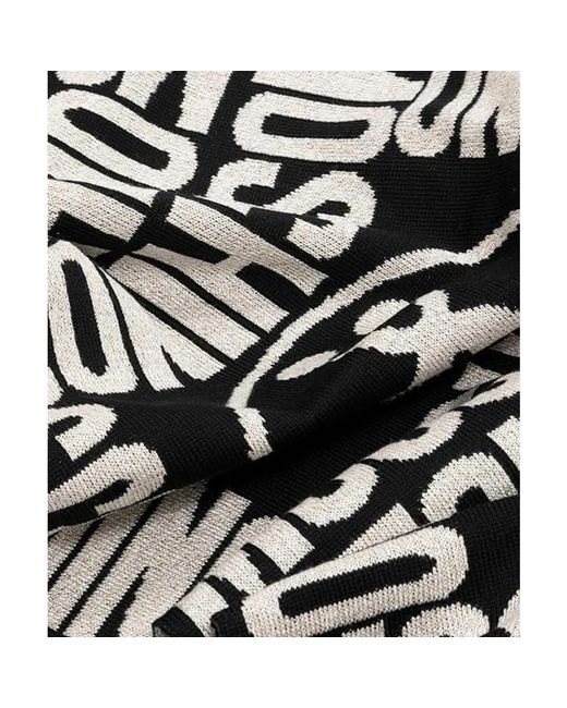 Moschino Black Logo Scarf