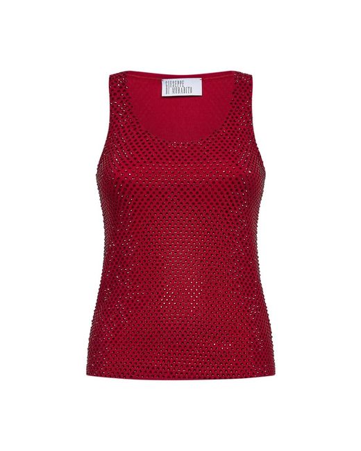 GIUSEPPE DI MORABITO Red Sleeveless Tops
