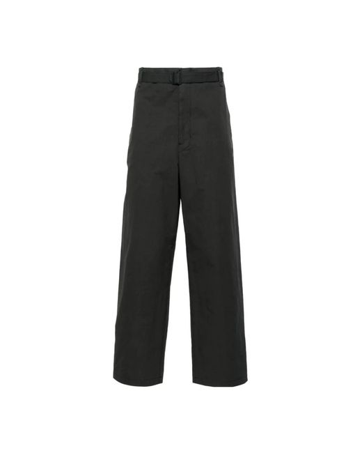 Trousers > straight trousers Lemaire pour homme en coloris Black