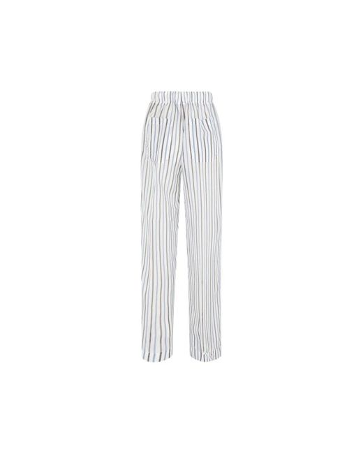 Semicouture White Wide Trousers
