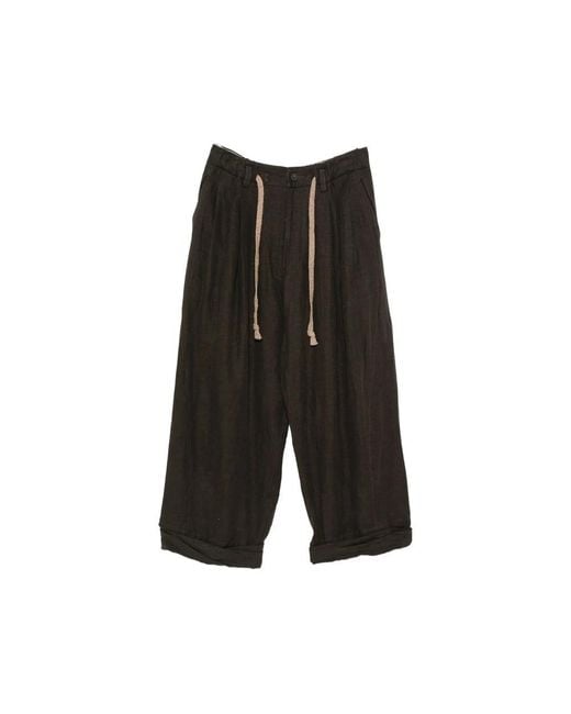 Ziggy Chen Black Wide Trousers for men
