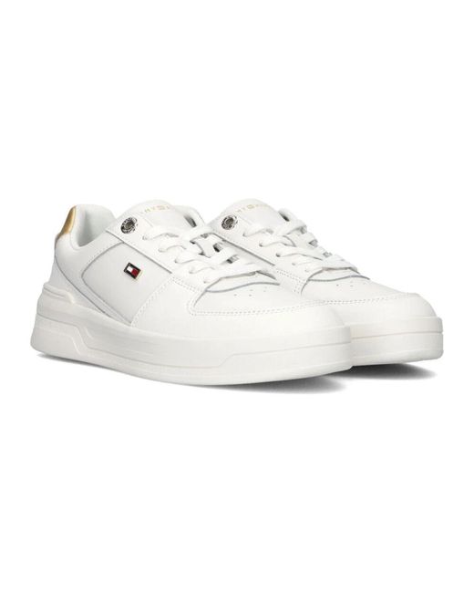 Tommy Hilfiger White Essential basket sneaker weiß leder