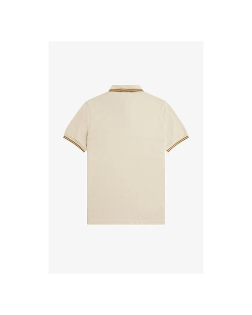 Fred Perry Tops ,Katoen Klassiek Twin Tipped Poloshirt in het Natural voor heren