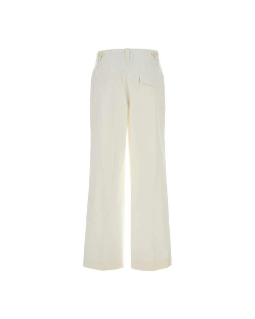 Carven White Wide Trousers