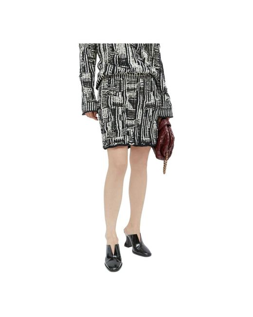 Bottega Veneta Black Short Skirts