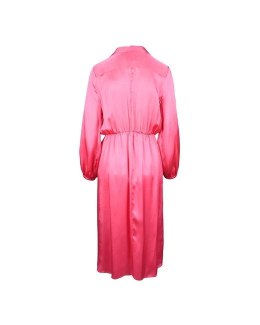 Semicouture Pink Midi Dresses