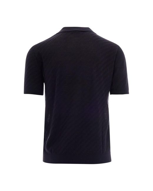 Emporio Armani Black Polo Shirts for men