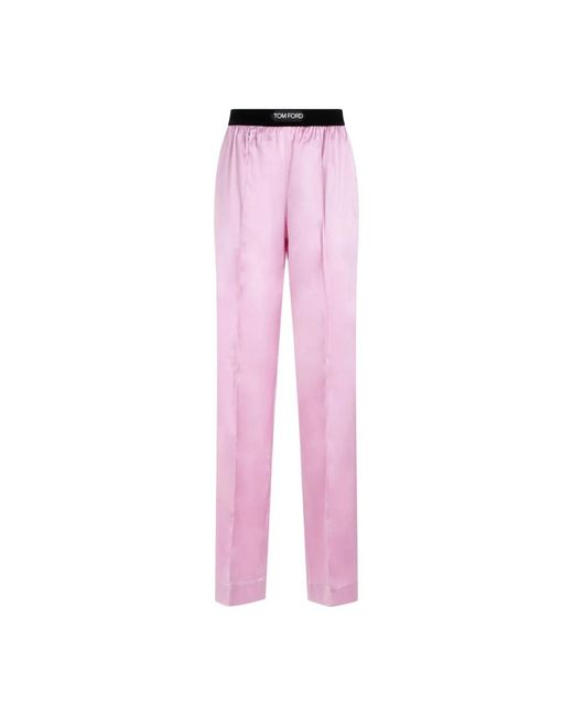 Trousers > straight trousers Tom Ford en coloris Pink