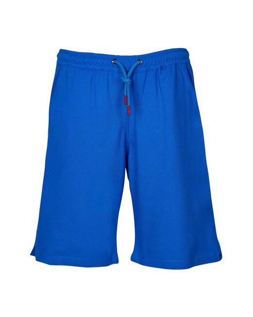 Kiton Blue Casual Shorts for men