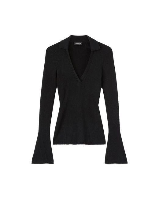 Dondup V-Neck Truien in het Black