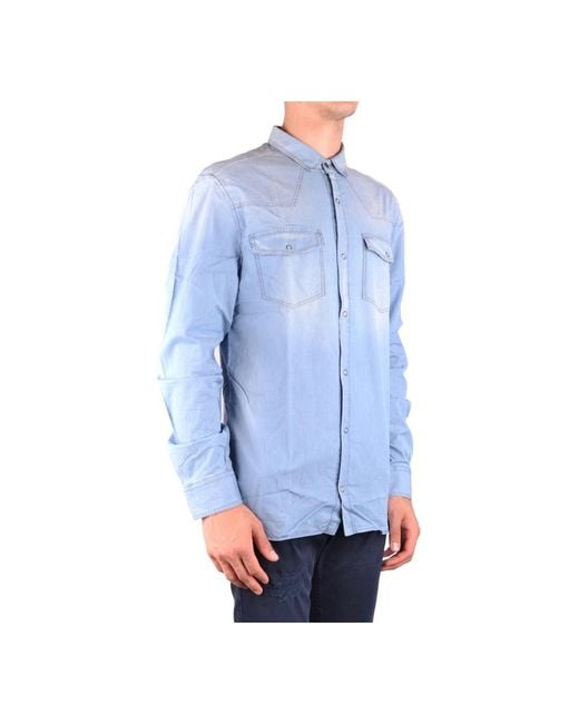 Balmain Blue Denim Shirts for men