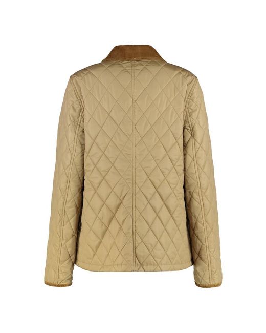 Burberry Gewatteerde Nylon Jas in het Natural