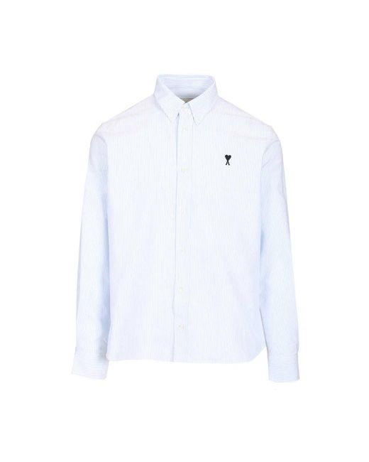 AMI De Coeur Button-Down Oxford Overhemd in het White voor heren