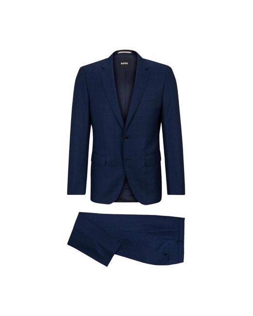 Boss Blue Single Breasted Suits for men