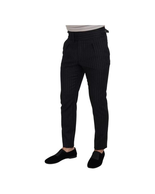 Dolce & Gabbana Black Slim-Fit Trousers for men