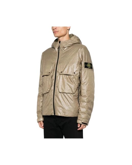 Stone Island Natural Down Jackets for men