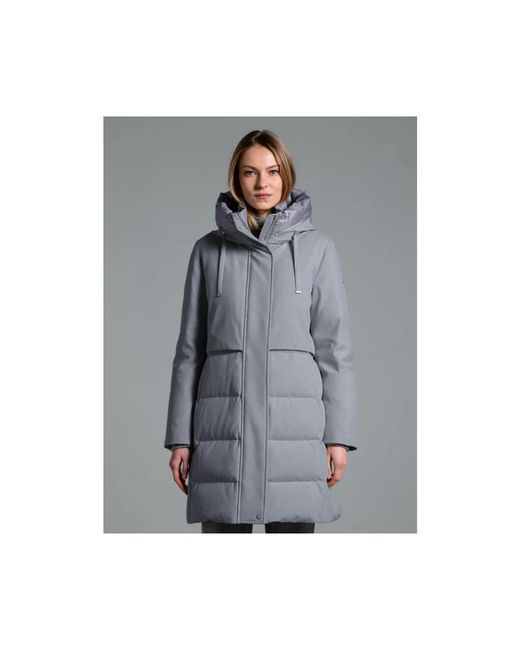 DUNO Gray Gesteppte Jacke Aus Technischem Gewebe Mit Kapuze