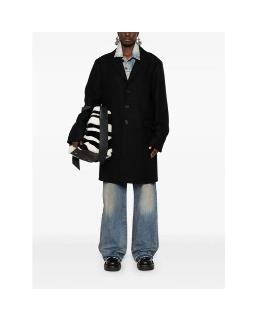 DSquared² Zwarte Cappotto in het Black