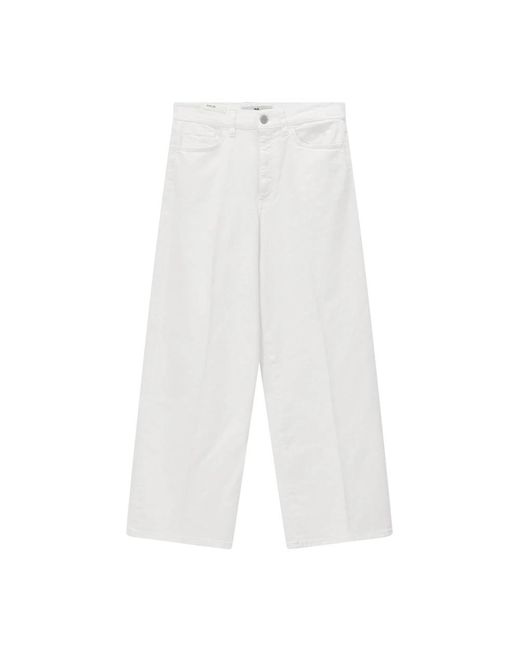 PT Torino White Wide Jeans