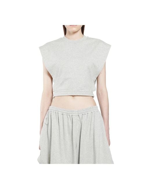 Alaïa Gray Sleeveless Tops