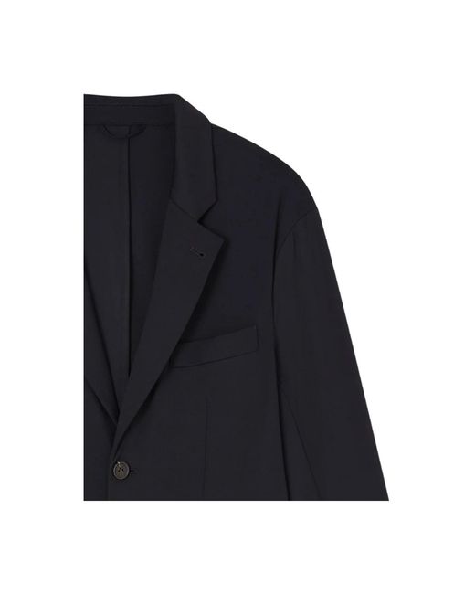 Emporio Armani Blue Nylon Single-Breasted Blazer for men