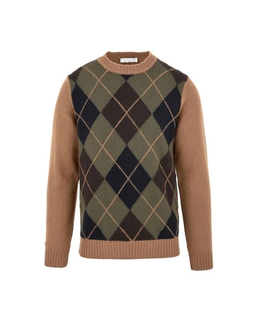 FILIPPO DE LAURENTIIS Green Round-Neck Knitwear for men