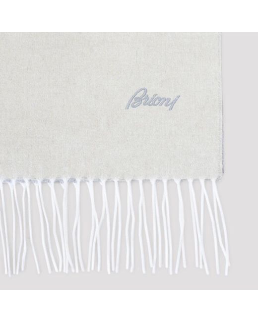 Brioni White Winter Scarves for men