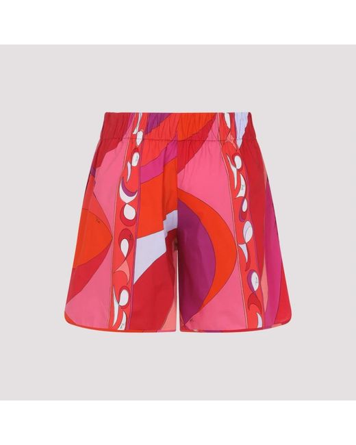 Emilio Pucci Red Stilvolle Bermudas Für Frauen