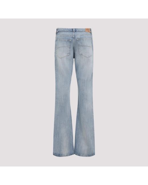 Balenciaga Blauwe Stijlvolle Katoenen Broek in het Blue