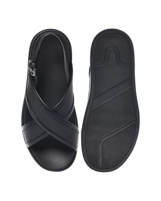 Baldinini Blue Flat Sandals for men