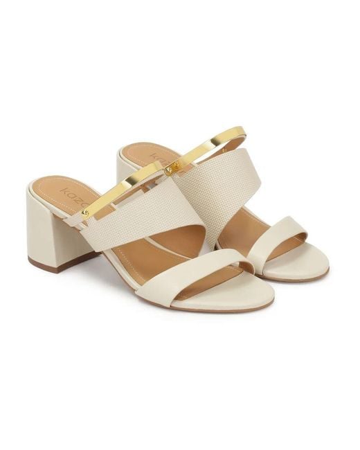 Kazar Metallic Mules Mit Absatz Und Metallriemchen-Dekoration