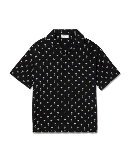 Céline Schwarzes Hawaiihemd Aw24 in Black für Herren