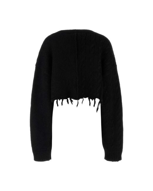 Vetements Truien & Vesten ,Zwart ,Zwarte Alpaca Blend Cardigan Truien in het Black