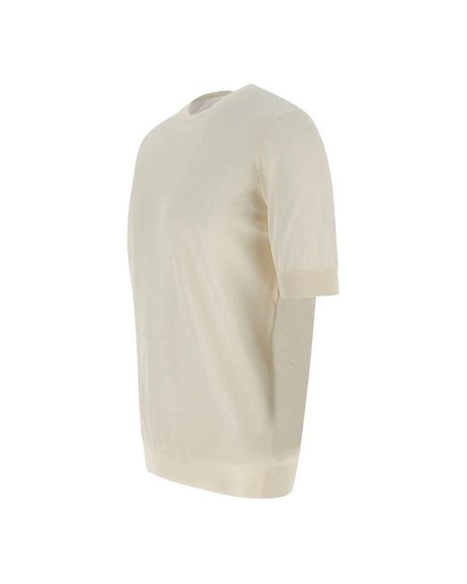 FILIPPO DE LAURENTIIS White Round-Neck Knitwear for men