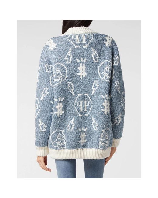 Cardigans Philipp Plein en coloris Blue
