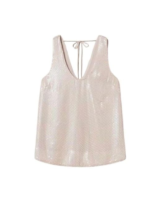 Twinset Natural Sleeveless Tops