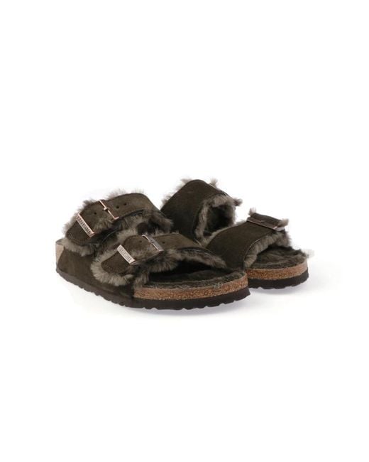 Birkenstock Brown Sliders