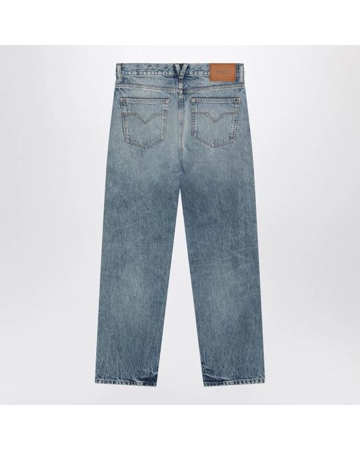 Versace Blue Straight Jeans for men