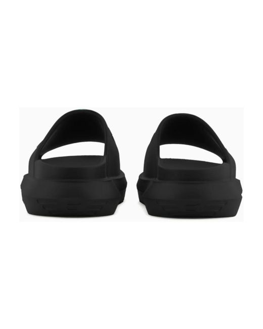 Emporio Armani Black Sliders for men